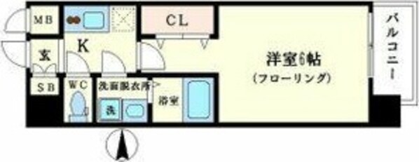 御幣島駅 徒歩5分 10階の物件間取画像